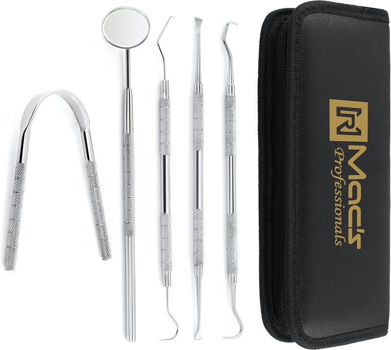 Macs Products MACS Dentist Prepared Tools KITDental Pick Dental Floss Threaders Toothpicks Dental Hygiene Kit Set Dental Instruments High Grade Stainless Steel Tarter ScraperTarter Remover by Macs - Image 1