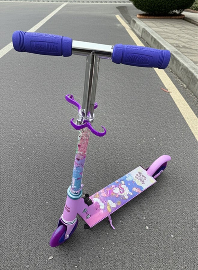 هالو كيتي سكوتر ماسكيوب هيلو كيتي بعجلتين للأطفال، بنفسجي - Image 2