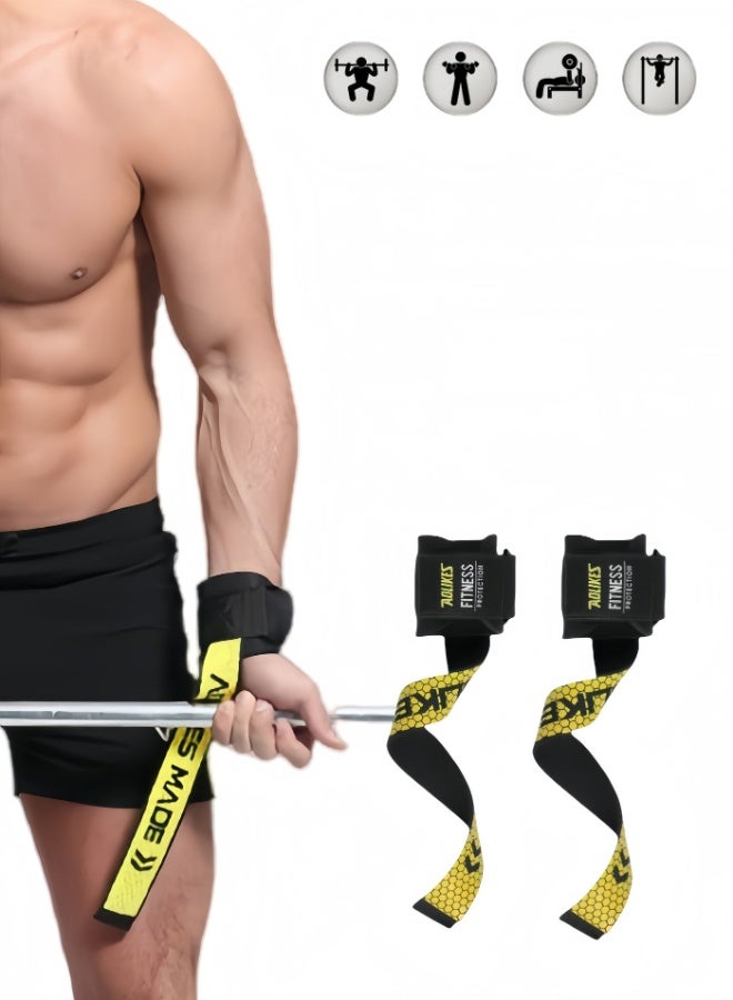 AOLIKES 2 Pack Weightlifting Assist Straps, Fitness Wrist Straps, Non-slip Neoprene Straps, Handlebar Straps, Silicone Sports Band Wrist Straps - Image 2