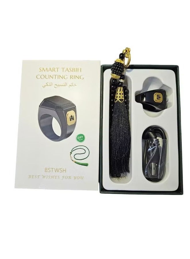 BSTWSH Smart Tasbih Ring Black  - Image 2