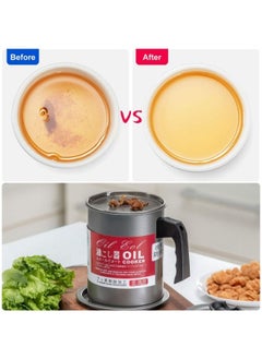 1.4L Kitchen Oil Strainer Pot Grease Can Strainer Metal Container with Fine Mesh Strainer Suitable for Storing Frying Oil Cooking Grease - pzsku/Z4B0466FCB51A9B2DFE45Z/45/_/1682770253/f1ffb5ec-9358-4f5b-aaed-2548651a5111