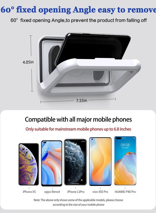 Mistriddle Waterproof Shower Phone Holder with 360° Rotation, Angle Adjustable, Wall Mounted Phone Holder for Bathroom Mirror Bathtub Kitchen, Up to 6.8 Inch (Upgraded) - Image 5