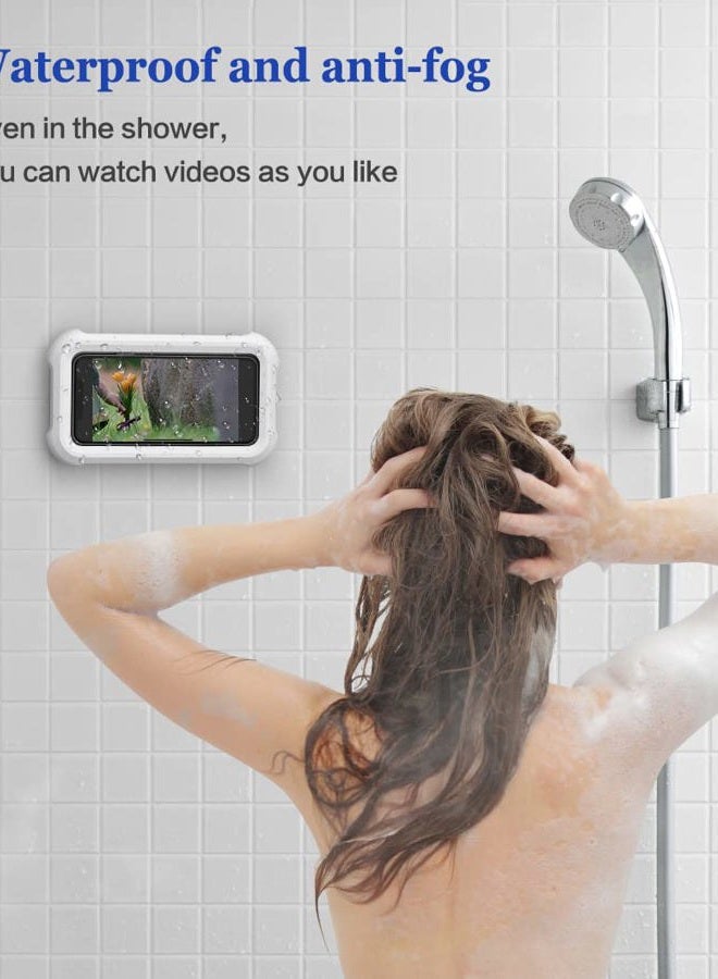 Mistriddle Waterproof Shower Phone Holder with 360° Rotation, Angle Adjustable, Wall Mounted Phone Holder for Bathroom Mirror Bathtub Kitchen, Up to 6.8 Inch (Upgraded) - Image 2