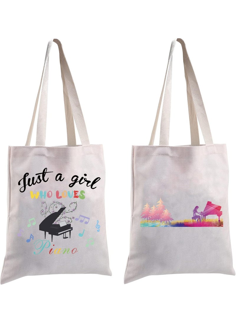 MBMSO MBMSO Piano Music Tote Bag  Perfect for Piano Players  Lovers  Shoulder Bag  - Image 1