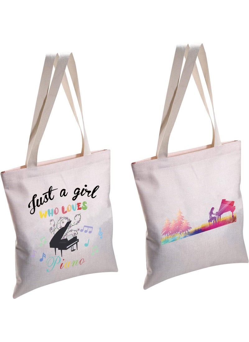 MBMSO MBMSO Piano Music Tote Bag  Perfect for Piano Players  Lovers  Shoulder Bag  - Image 2