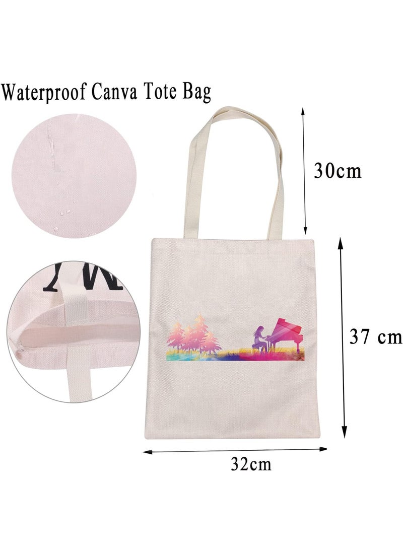 MBMSO MBMSO Piano Music Tote Bag  Perfect for Piano Players  Lovers  Shoulder Bag  - Image 4