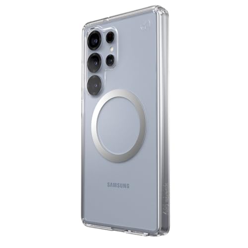 Speck Samsung Galaxy S25 Ultra Case - Magnet Case,13-Foot Drop Protection,Anti-Yellowing-Samsung S25 Ultra Case Magsafe-Raised Bezel & Enhanced Buttons -Presidio Perfect-Clear -Clear/Chrome(Pack of 1) - Image 4