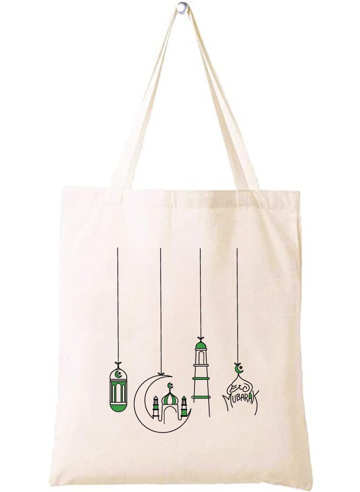 PRINTSHOP4ME Ramadan Cotton Shopper Bag - Reusable and Eco-Friendly Tote Bag - Gifts for Ramadan - Women - Perfect for Shopping and Everyday Use - Image 1
