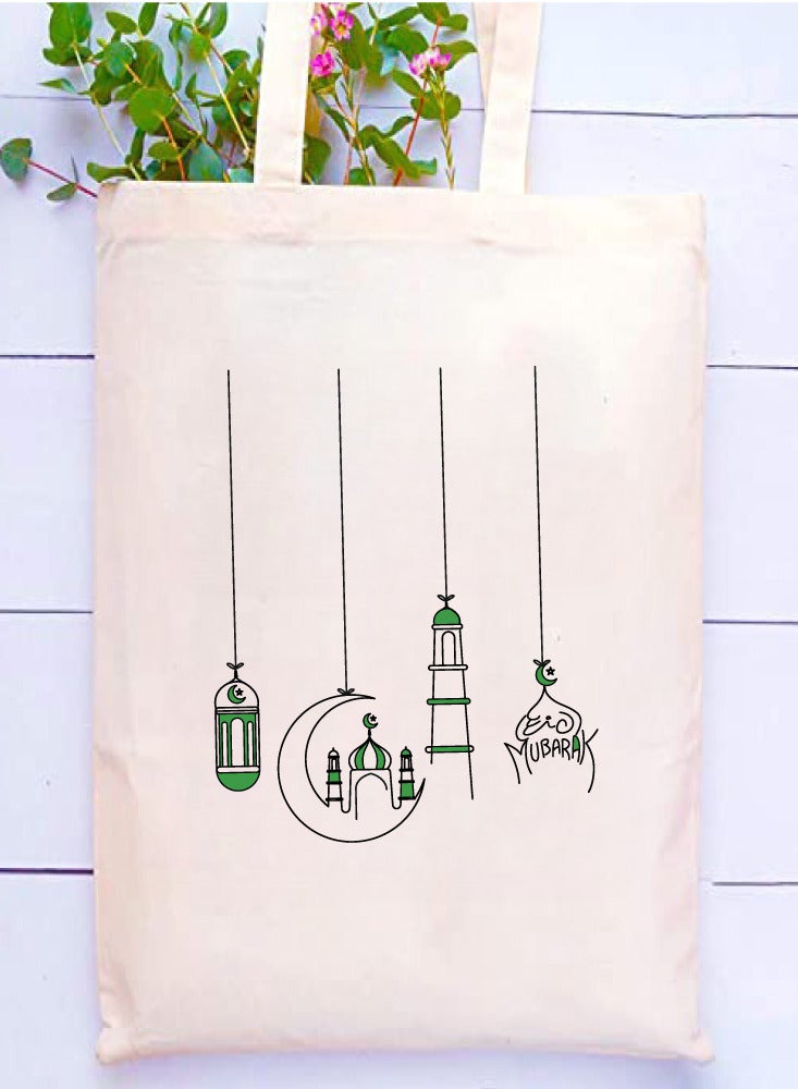 PRINTSHOP4ME Ramadan Cotton Shopper Bag - Reusable and Eco-Friendly Tote Bag - Gifts for Ramadan - Women - Perfect for Shopping and Everyday Use - Image 2