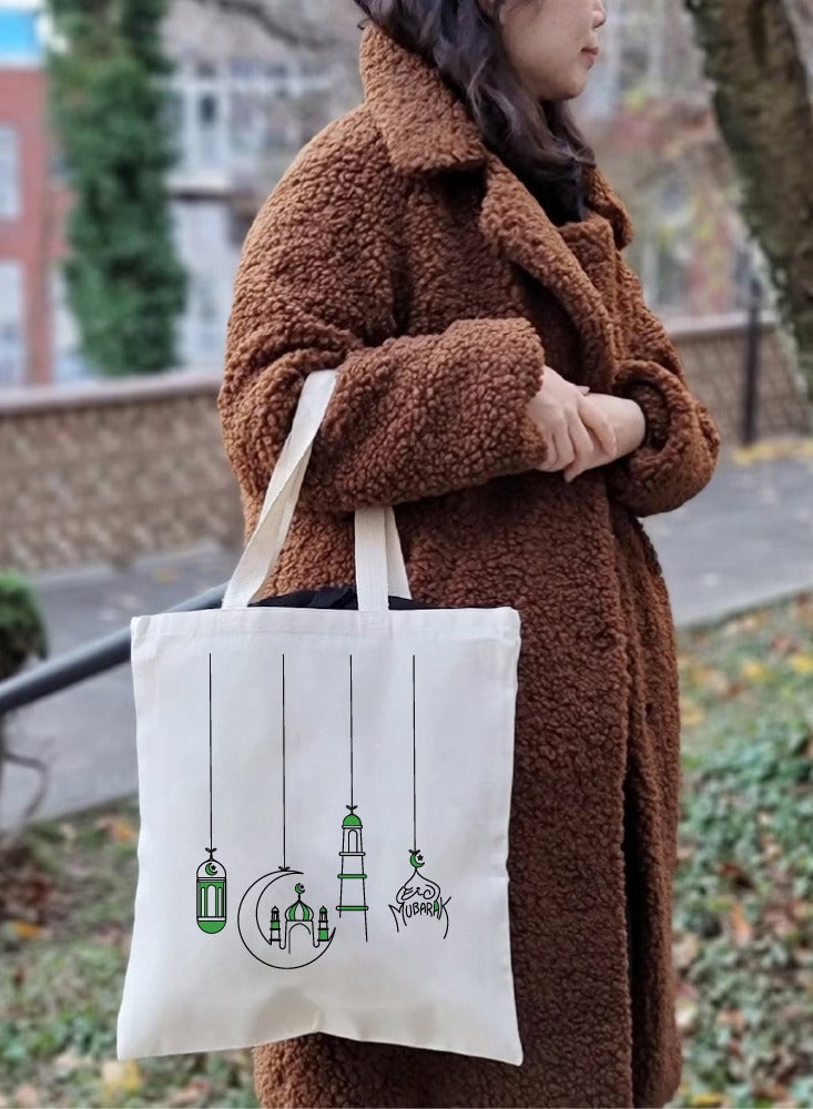 PRINTSHOP4ME Ramadan Cotton Shopper Bag - Reusable and Eco-Friendly Tote Bag - Gifts for Ramadan - Women - Perfect for Shopping and Everyday Use - Image 5