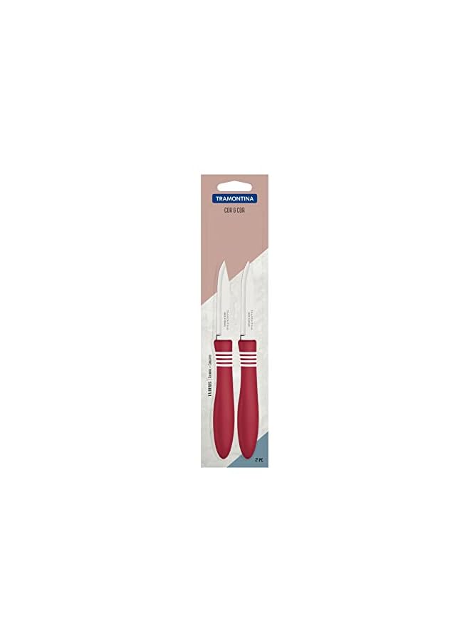 TRAMONTINA Paring Knives Set 2 Pieces Multipurpose Peeling Knife - Image 2