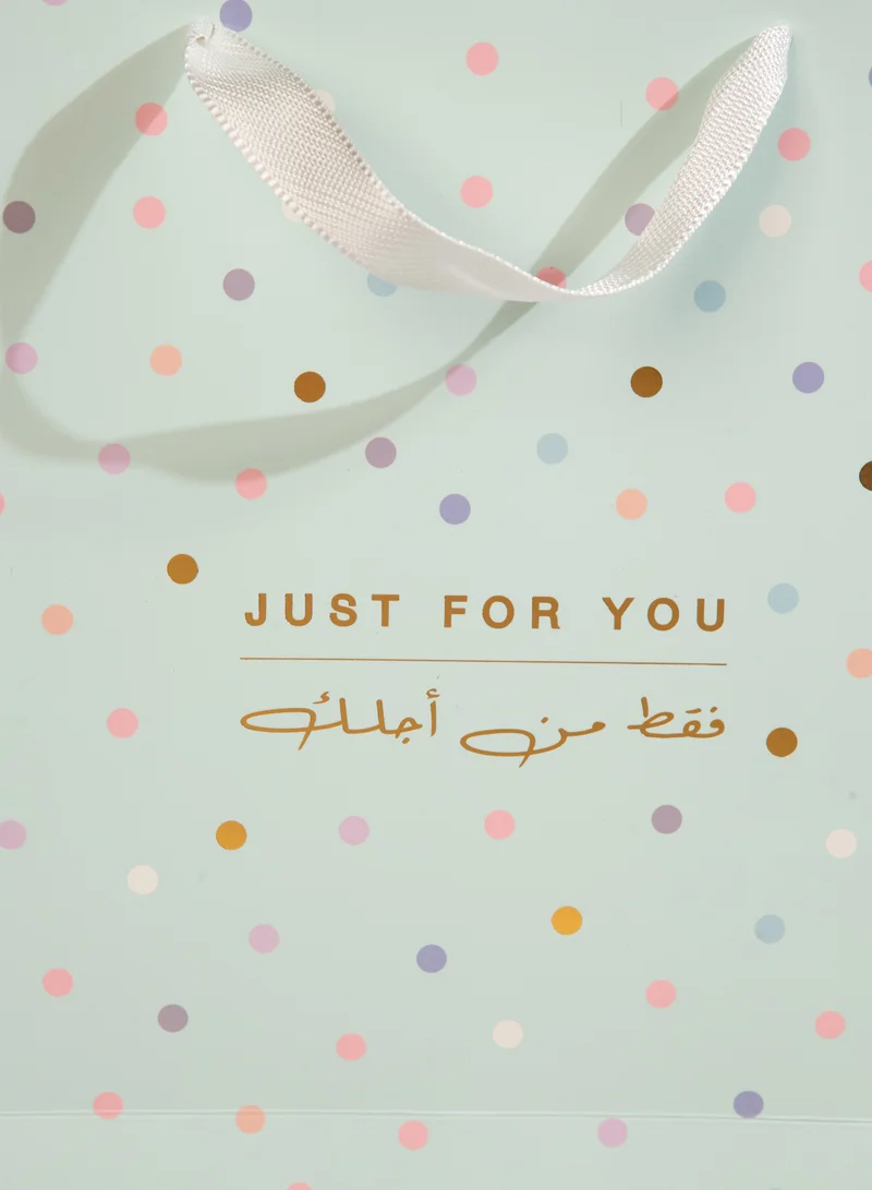 شير ذا لوف  فقط لأجلك، أخضر نعناعي، حقيبة هدايا كبيرة
