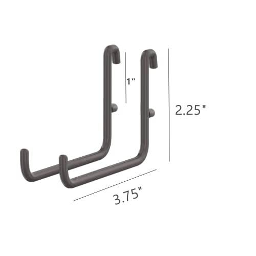 DODXIAOBEUL 4 Pack L Style Pegboard Hooks,Pegboard Accessories,Pegboard Long Hooks 3.75" Hang Headphones or Brushes,Hammer or Broom, L Shape Peg Hooks Storage Hooks (White) - Image 2