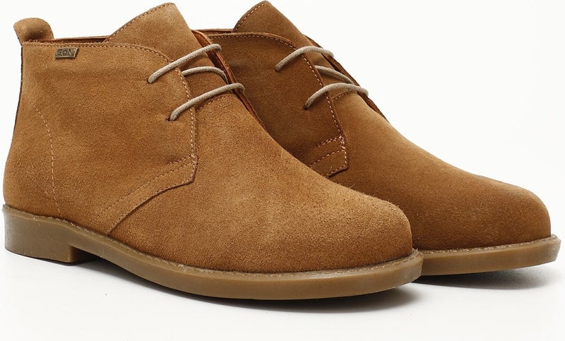 GÖNDERİ Gön Genuine Leather Wide Toe Lord Mold Rubber Sole Lace-Up Women's Boots 51423  - Image 3