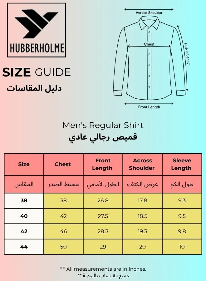 Hubberholme Men's Multicolour 100% Cotton Striped Button Down Regular Fit Shirt