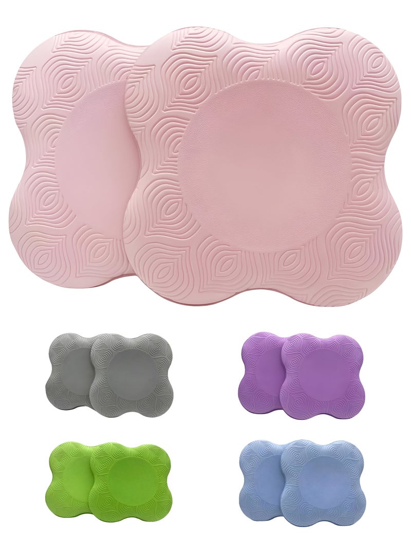 FIT TRIBE 2PCS Yoga Knee Pads for Women & Men, Extra Thick Foam Exercise Pads, Non-Slip Gym Cushion for Knees, Elbows & Hands, Lightweight & Durable Workout Accessories, Yoga Essentials (Pink) - Image 1