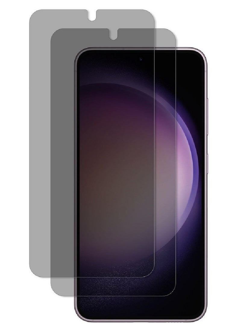we3 2 Pieces Tempered Glass Screen Protector Anti-Spy Privacy Designed For Samsung Galaxy S23+ Full Screen Coverage And Bubble Free - Image 1