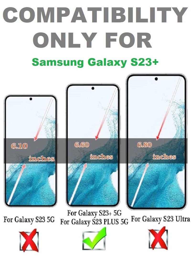 we3 2 Pieces Tempered Glass Screen Protector Anti-Spy Privacy Designed For Samsung Galaxy S23+ Full Screen Coverage And Bubble Free - Image 3