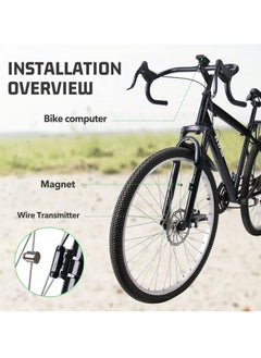 Bukela Wired Bike Computer, MPH KM/H Bicycle Computer, Digital LCD Backlight Display Bike Speedometer, Waterproof Cycling Computers Odometer, Multifunctional Automatic Wake-up Odometer for Bike  - Image 4