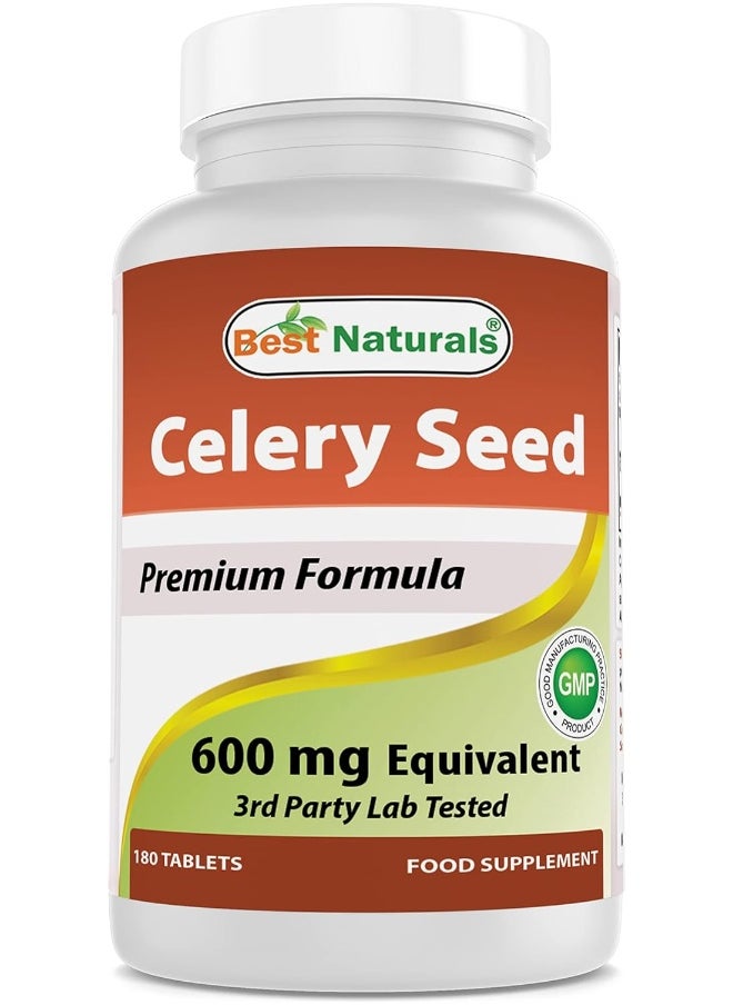 Best Naturals Celery Seed 600 Mg Tablet, 180 Count  - Image 1