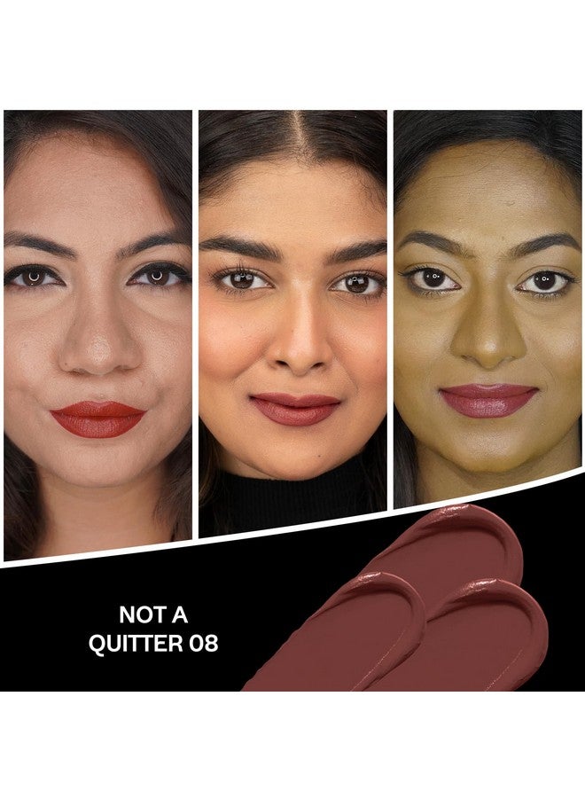 فاسيسكانادا أحمر شفاه كريمي غير لامع من FACES CANADA - Not A Quitter، 4.2 جرام | يدوم طويلاً | لمسة نهائية غير لامعة كريمية | لون مكثف | مرطب ومغذي للغاية | تطبيق سلس بضربة واحدة - Image 2