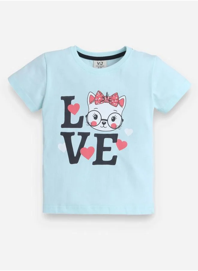 فكتور اند جين Graphic Print T-Shirt and All-Over Printed Shorts Set