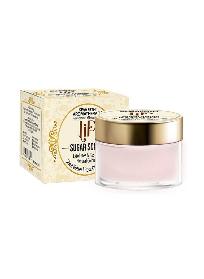 Keya Seth Aromatherapy Keya Seth Aromatherapy Lip Sugar Scrub with Shea Butter, Rose oil & Honey Gentle Exfoliation & Restore Natural colour for Men & Women 11ml  - Image 1
