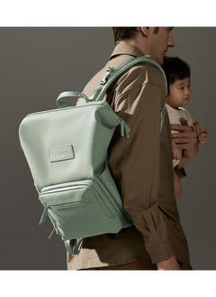 Babycare Babycare - Diaper Bag, Small, Light Green, Compact Design, Built-in Changing Pad, Waterproof Pocket, Hooks for Essentials, BPA-Free, Non-Toxic, Lightweight, Durable Material, Easy to Clean, Multiple Compartments, Travel-Friendly, Stylish and Functional, Ideal for Daily Baby Care  - Image 2