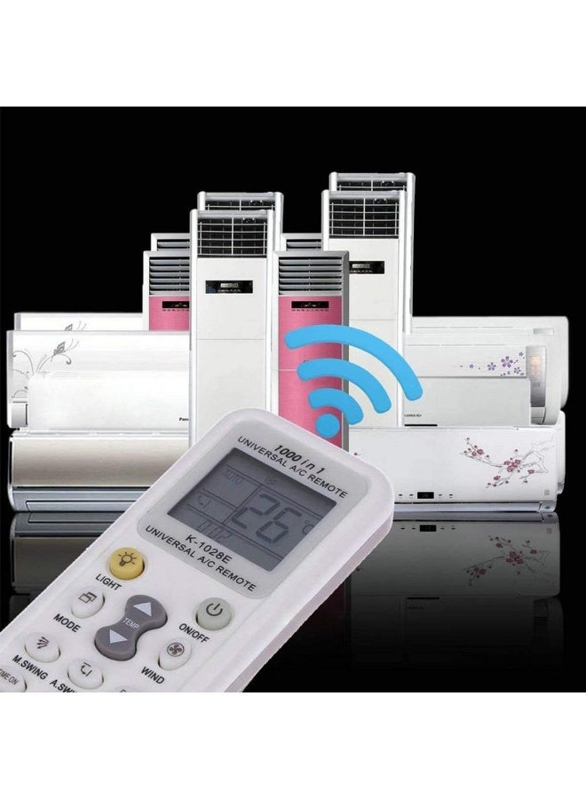 جهاز تحكم عن بعد عالمي لمكيفات الهواء لأكثر من 1000 علامة تجارية – دايكن، إل جي، سامسونج، هيتاشي، كاريير، شارب، هاير، جري، ميديا، ويرلبول، بوش، أوليمبوس، توشيبا، ميتسوبيشي إلكتريك والمزيد – شاشة LCD كبيرة، مدى 10 أمتار، مؤقت، إضاءة ليلية – إعداد سهل وقبضة مريحة - Image 2