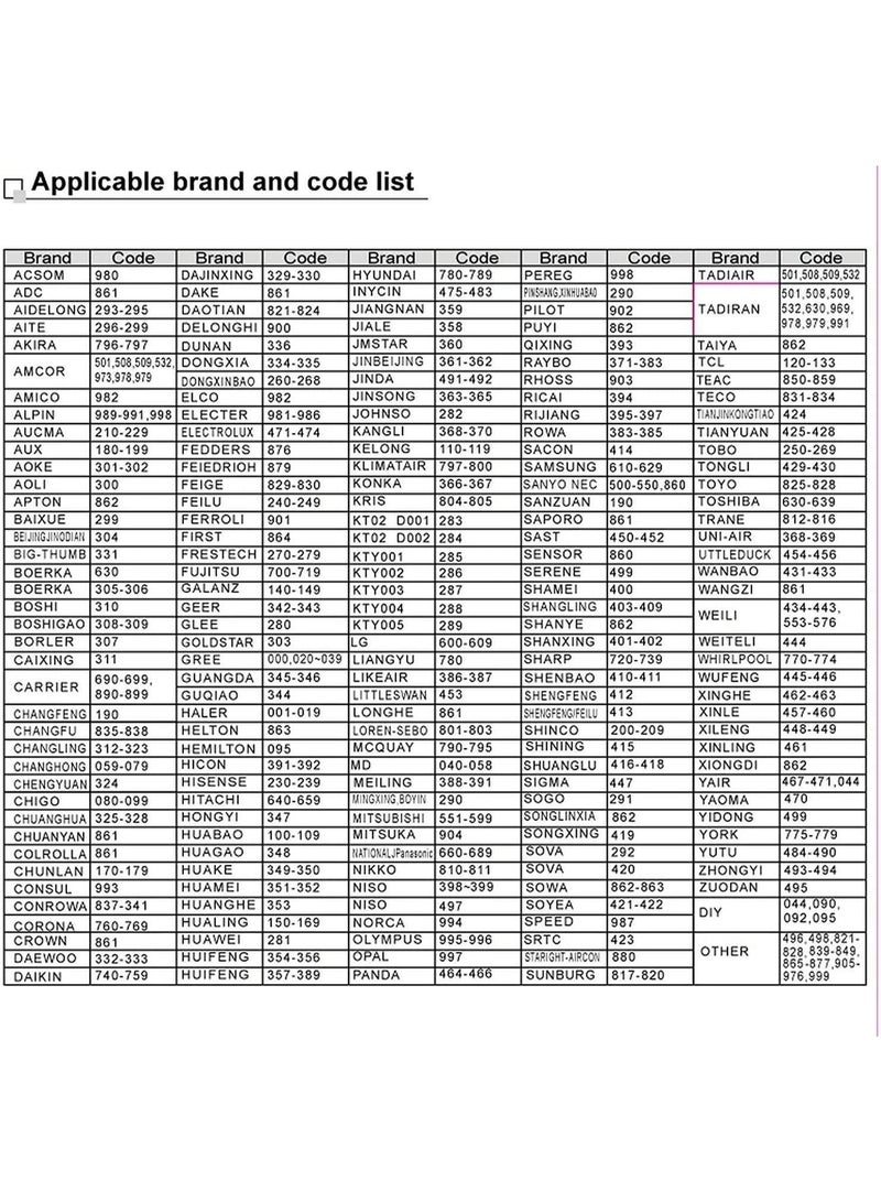 جهاز تحكم عن بعد عالمي لمكيفات الهواء لأكثر من 1000 علامة تجارية – دايكن، إل جي، سامسونج، هيتاشي، كاريير، شارب، هاير، جري، ميديا، ويرلبول، بوش، أوليمبوس، توشيبا، ميتسوبيشي إلكتريك والمزيد – شاشة LCD كبيرة، مدى 10 أمتار، مؤقت، إضاءة ليلية – إعداد سهل وقبضة مريحة - Image 5