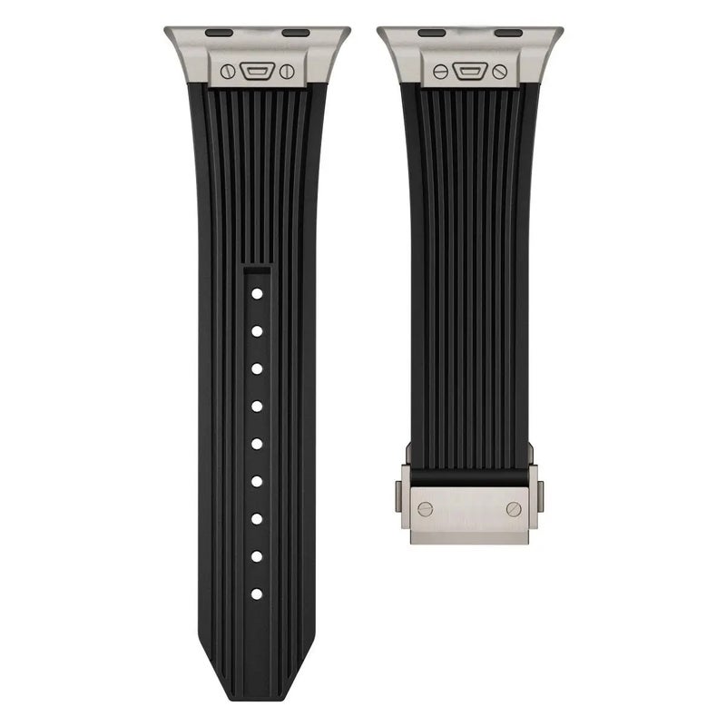 Bluejw Silicone Watch Band Compatible with iWatch 6 5 4, Soft Rubber Sport Strap with Stainless Steel Connector, Replacement Wristband for Apple Watch - Image 1