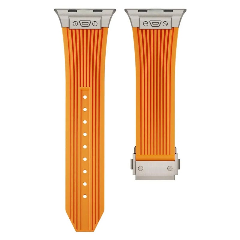 Bluejw Silicone Watch Band Compatible with iWatch 6 5 4, Soft Rubber Sport Strap with Stainless Steel Connector, Replacement Wristband for Apple Watch - Image 2