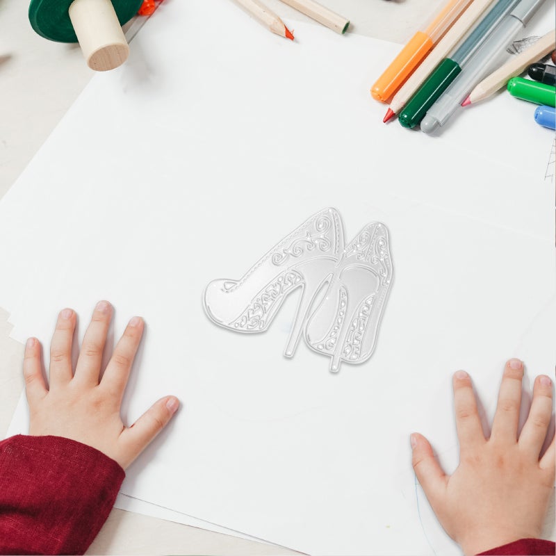 🖊️ قوالب قص ورقية بتصميم كعب عال للأعمال اليدوية - Image 3