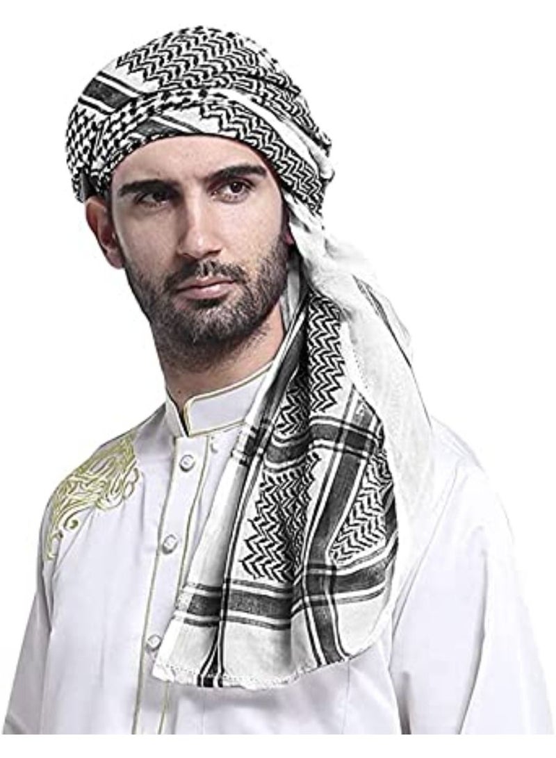 QUESERA PREMIUM QUALITY ARAFAT DESERT SCARF FOR MEN AND WOMEN BIG SHOULDER RUMAAL SCARFNECKERCHIEF SCARF MUSLIM SHOULDER RUMAAL SHEMAGH KEFFIYEH - Image 2