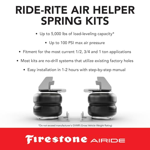 Airide Firestone Airide 2251 Ride-Rite Rear Air Springs Kit fits 2000-2006 Excursion 4WD | 5-100 PSI | Load Capacity of 5,000 Pounds | Enhances Brake Effectiveness | Reduces Tire Wear - Image 4