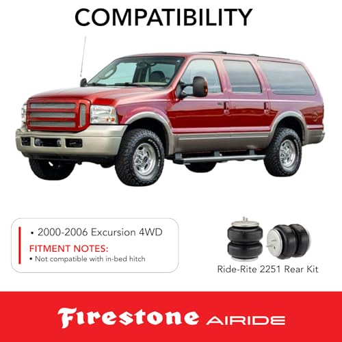 Airide Firestone Airide 2251 Ride-Rite Rear Air Springs Kit fits 2000-2006 Excursion 4WD | 5-100 PSI | Load Capacity of 5,000 Pounds | Enhances Brake Effectiveness | Reduces Tire Wear - Image 3