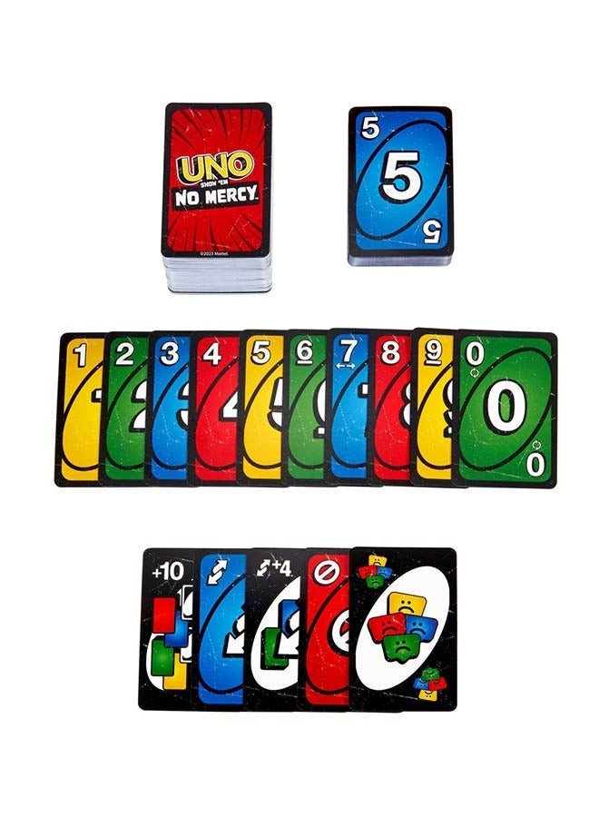 Original UNO Show 'em No Mercy - Twist to Classic Card Game with Draw 10, Stacking, Swapping & Mercy Rule, Ideal for Kids & Adults, Ages 7+ - Image 4