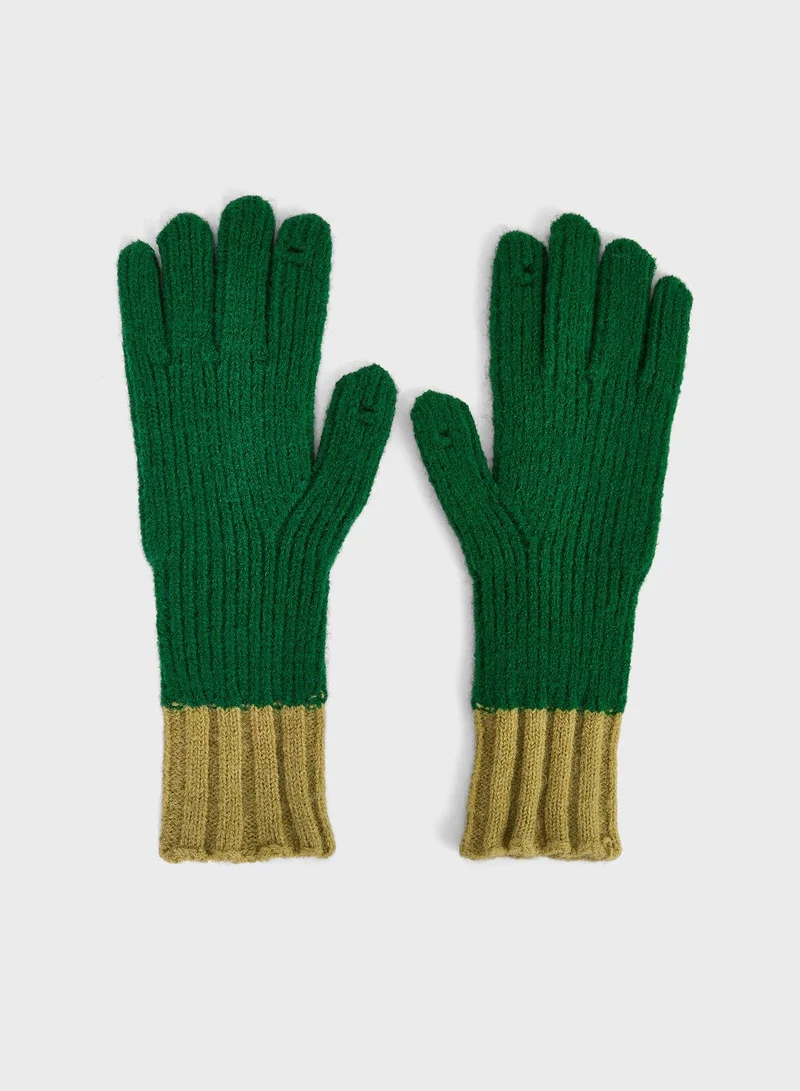 Ginger Color Block Winter Glove