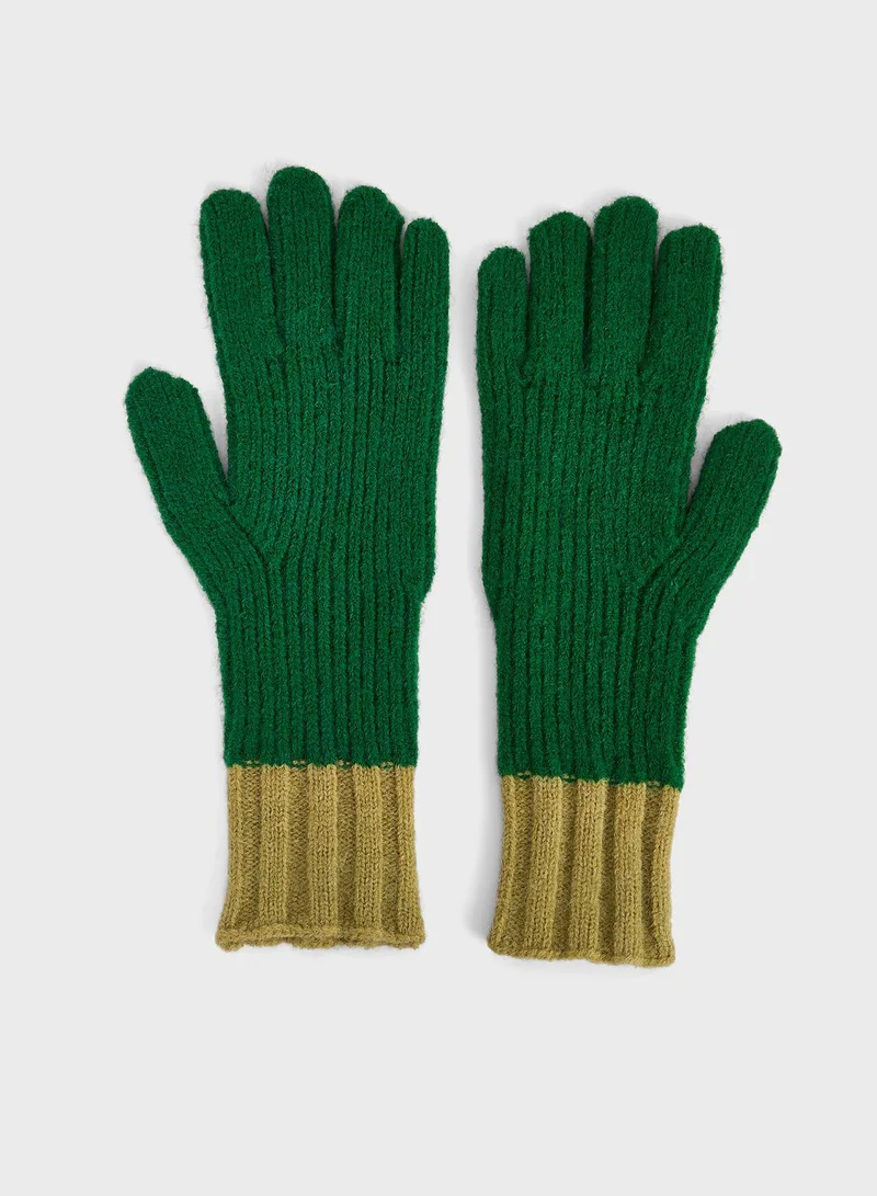 Ginger Color Block Winter Glove