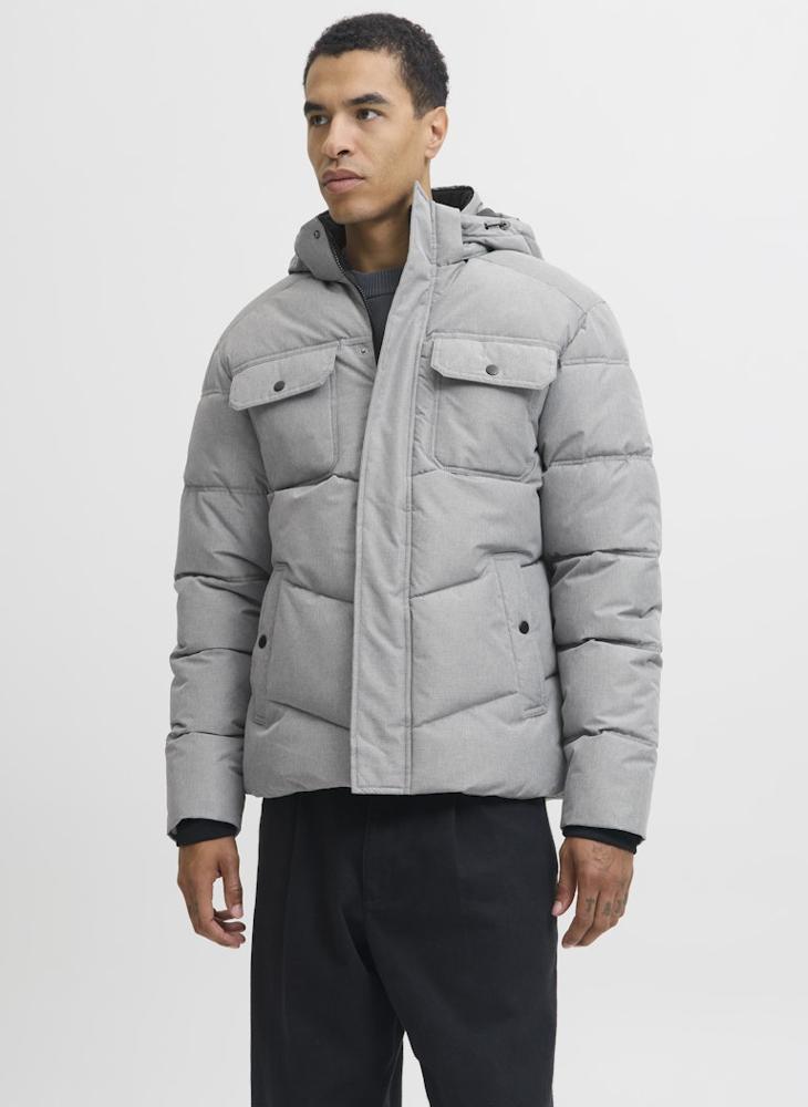 JACK & JONES Essential Puffer Jacket With Hood - Image 1