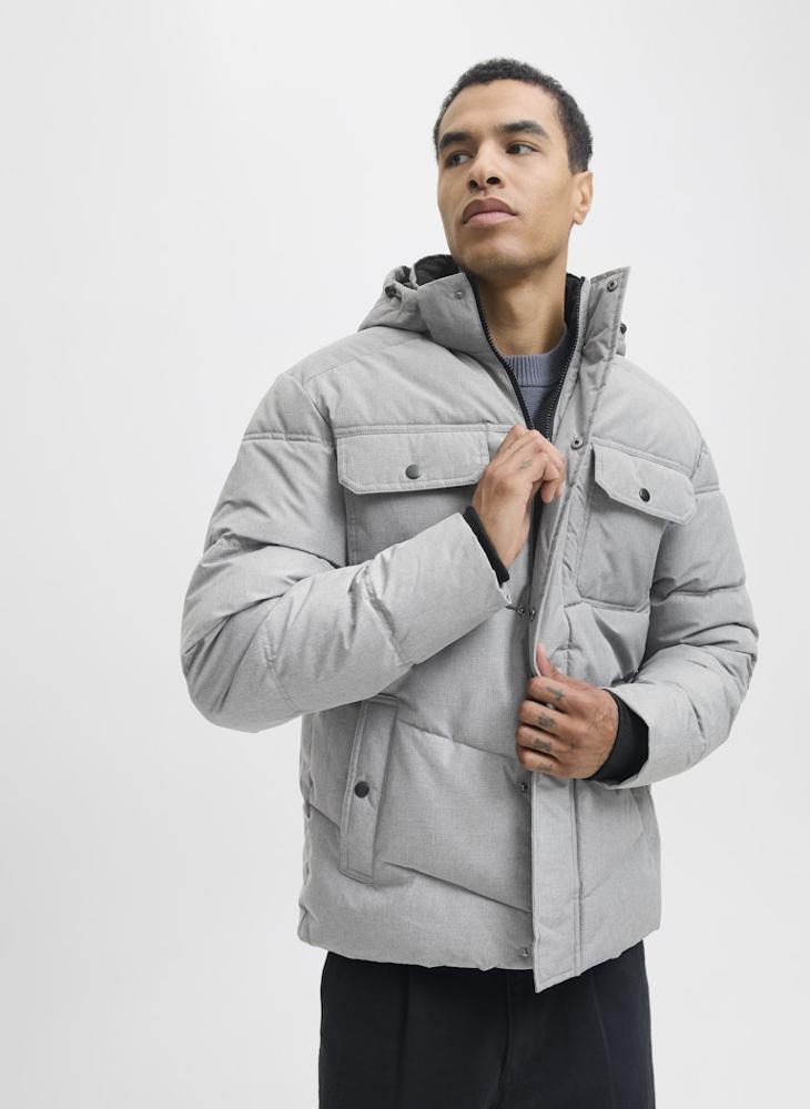 JACK & JONES Essential Puffer Jacket With Hood - Image 3