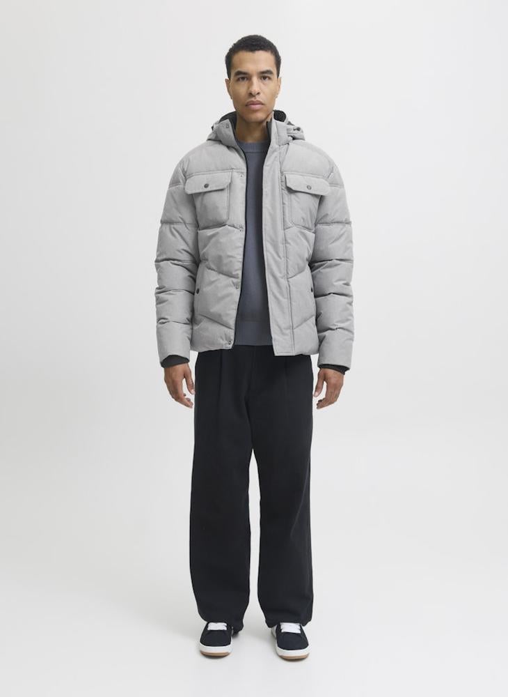 JACK & JONES Essential Puffer Jacket With Hood - Image 4