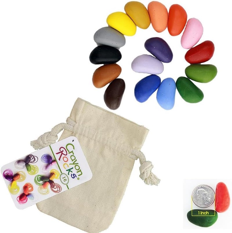Crayon Rocks 16 Colors in Muslin Bag - Image 1