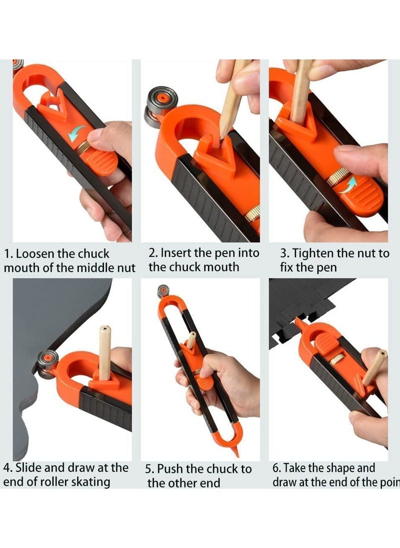 Y&D - SYOSI, Precise Contour Scribe Tool with Pencil, for Woodworking Edge Corner Measuring - Image 1