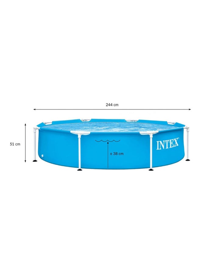 INTEX Above Ground Round Shaped Metal Frame Pool Set Blue 51 x 244 x 244 cm 28205 - Image 4