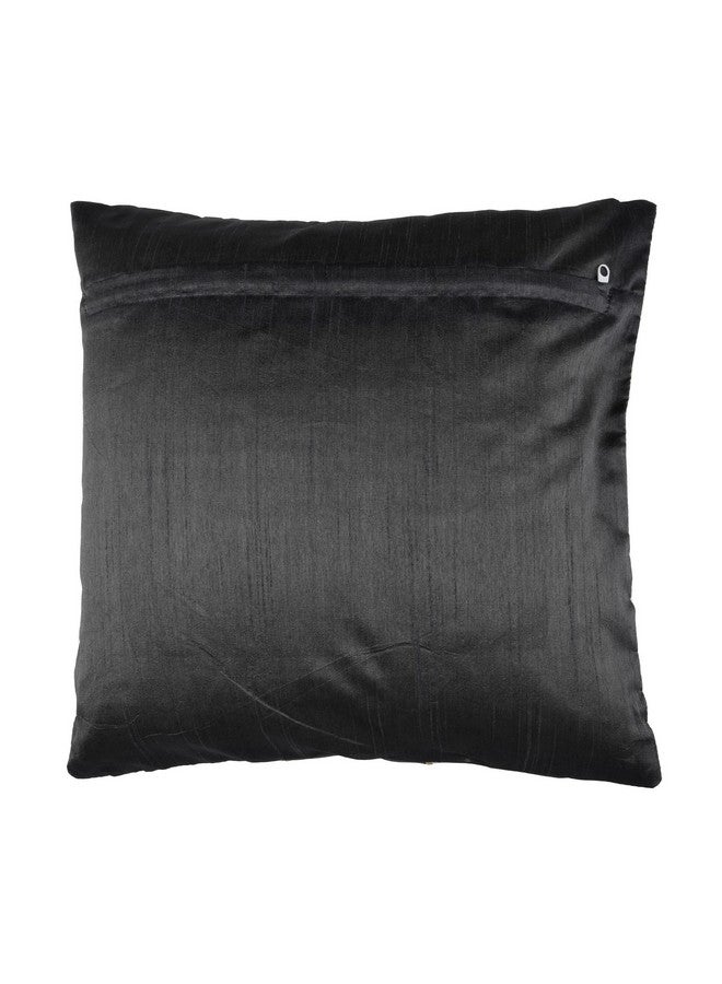 Kuber Industries Kuber Industries Cushion Cover | Pillow Covers for Sofa | Throw Cushion Cover | Dupion Polyester Cushion Covers | Grey Patang Wire Cushion Covers | Set of 5 | 16 Inch | Black - Image 5