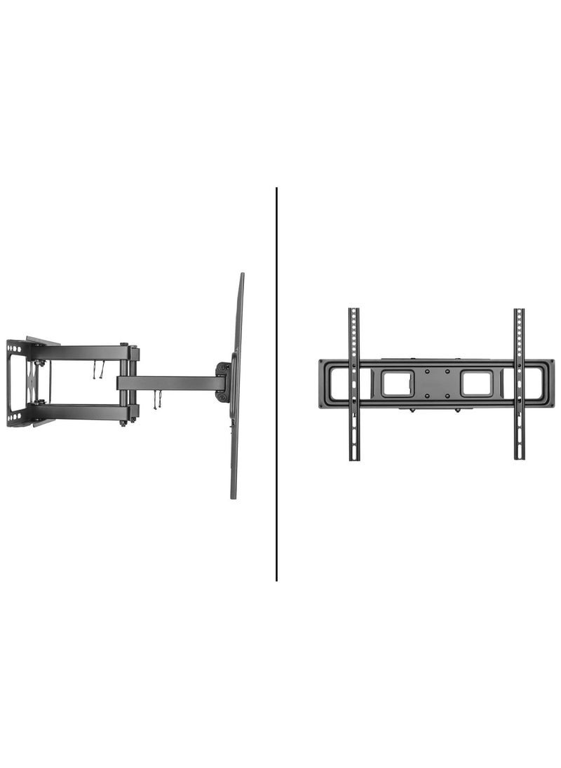 ELTRAZONE SH 646P Heavy Duty Wall Mount Bracket for 37" to 70" LED, LCD & Curved TVs – Articulating Arm with Long Extension, Tilt & Rotation (+5° to -15°) – Supports Up to 40 kg – Space-Saving Full-Motion TV Mount for Home & Office Use - Image 3