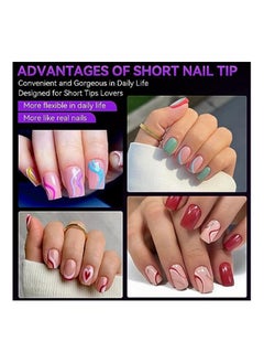 Remy Belle XS Soft Gel Nail Tips Square 240 Pcs of 12 sizes Kit  - Image 5