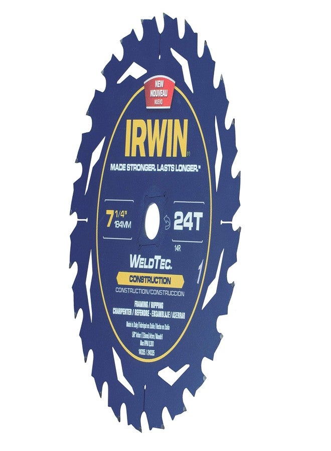 IRWIN Tools Marathon WeldTec Corded Circular Saw Blade, 7 1/4-inch, 24T (14035) - Image 2