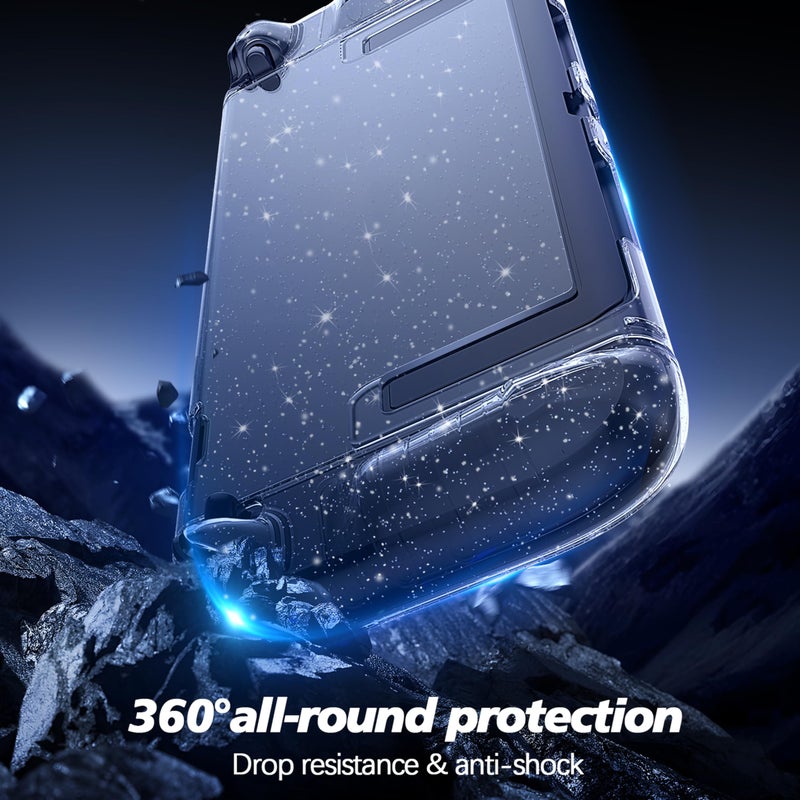 TIKOdirect Clear Dockable Case Compatible with Nintendo Switch 2(2025), Slim Protective PC Case for Joy-Con Grip Cover, Hard Shell with Anti-Scratch and Shock-Absorption, Glitter - Image 3